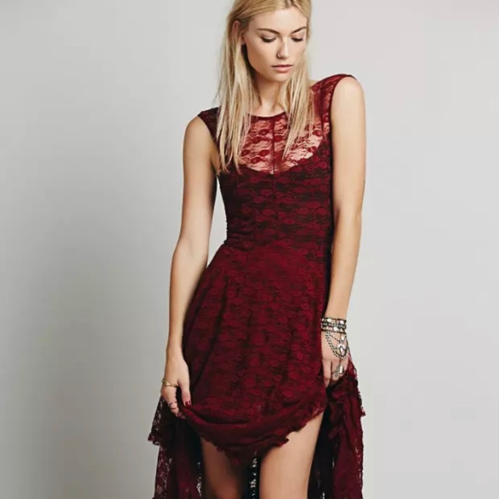 Free people French courtship slip mulberry XS NWT
